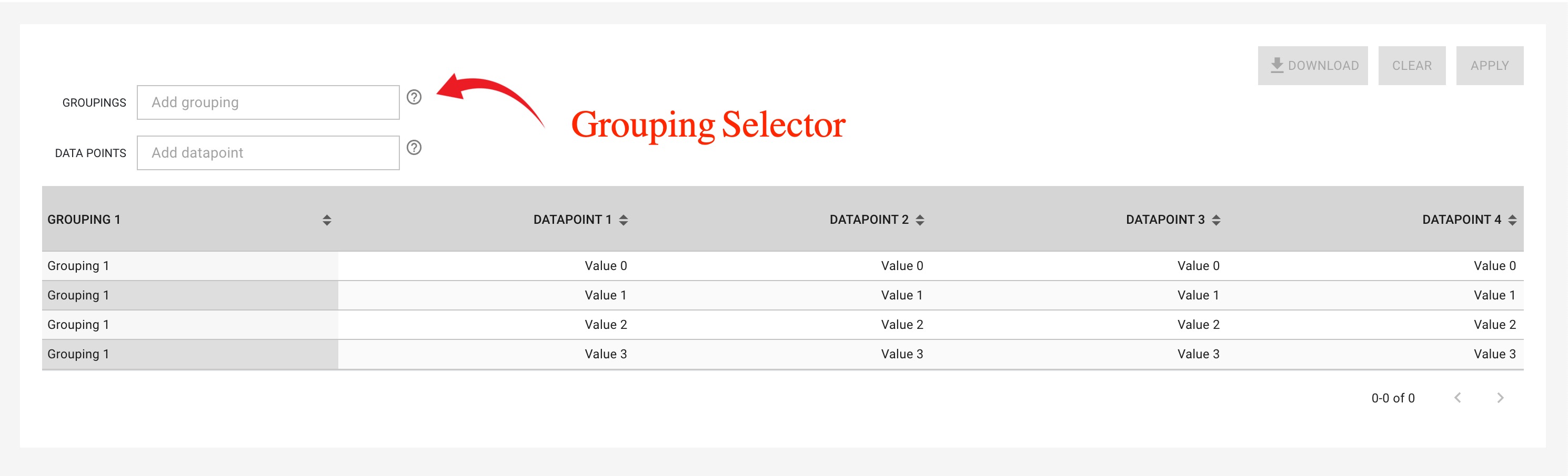 Grouping Selector