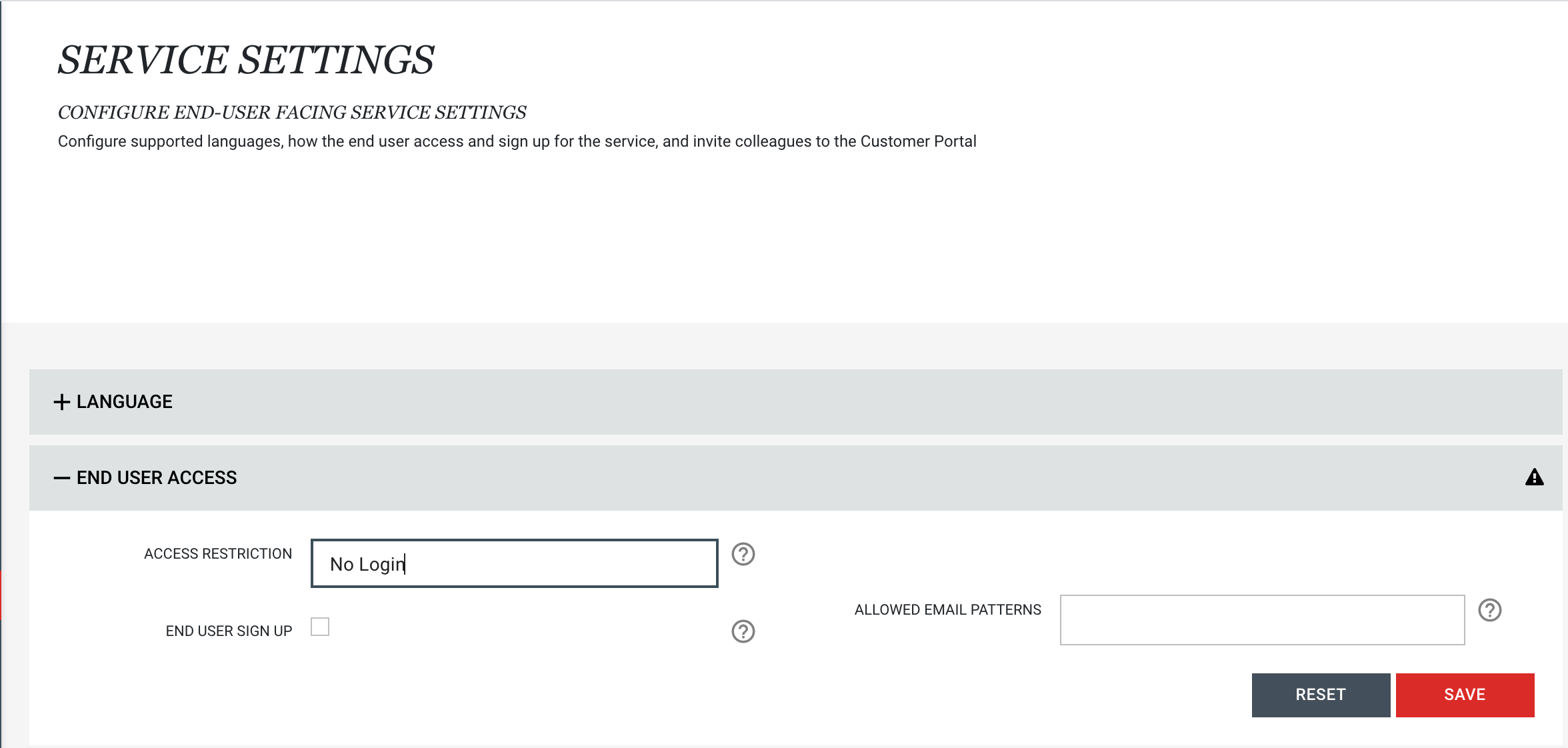 Customer Portal End User Access - No Login