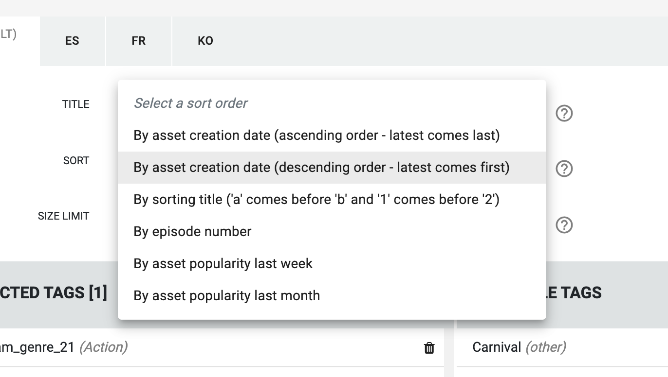 Customer Portal Carousel Component Select Type